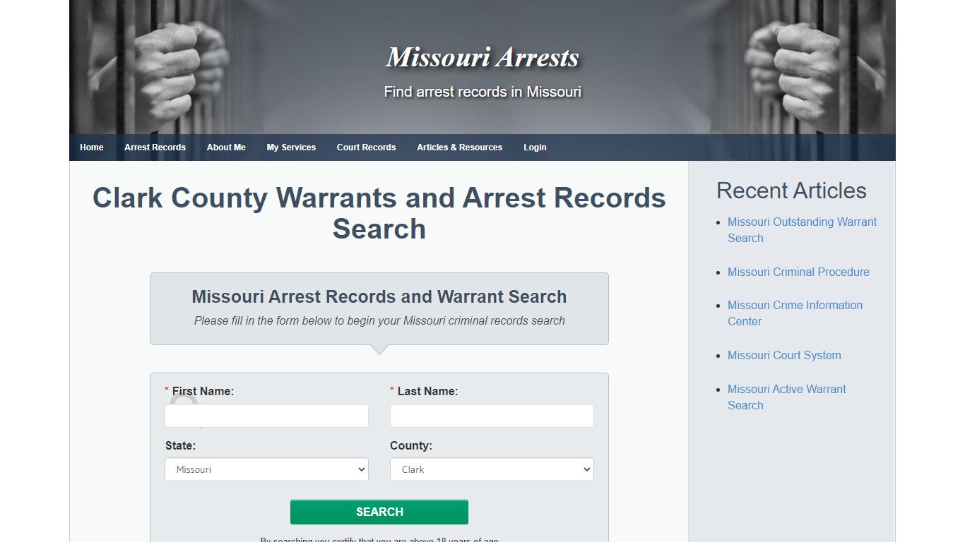 Clark County Warrants and Arrest Records Search